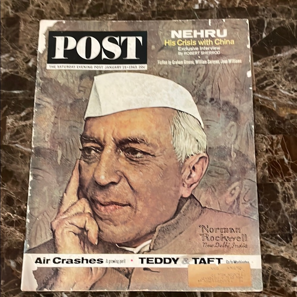 Vintage Saturday Evening Post Magazine Cover January 19, 1963